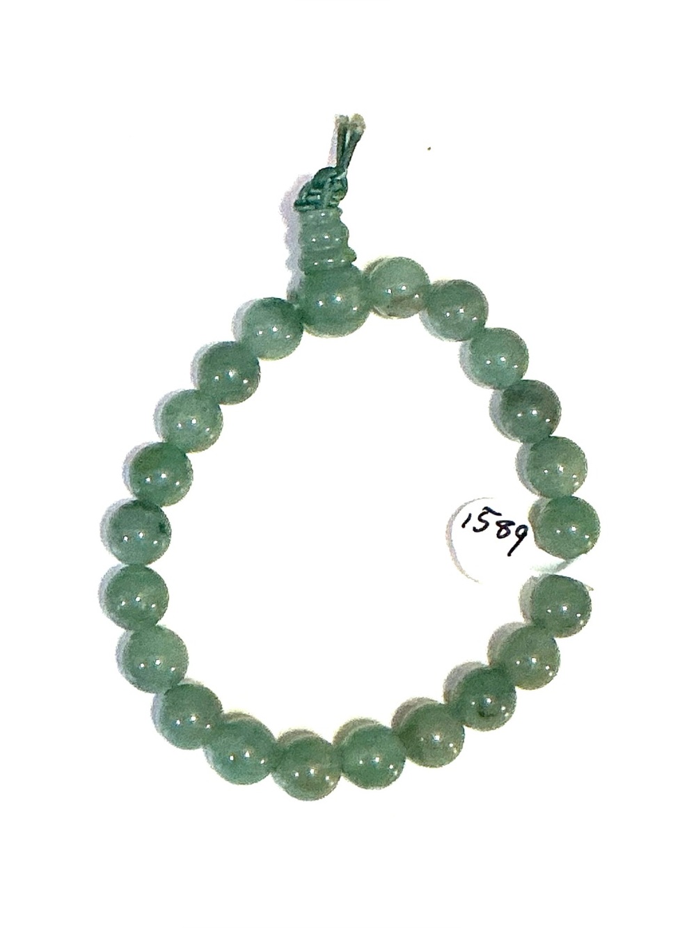 Vintage Jadeite beaded stretch bracelet
